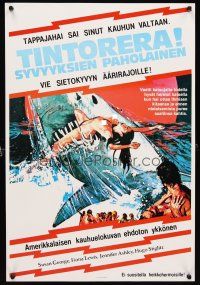 5f198 TINTORERA Finnish '77 best monstrous killer tiger shark horror artwork!