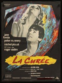 5f684 GAME IS OVER French 23x32 '66 Roger Vadim's La Curee, Jane Fonda, Peter McEnery!