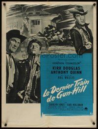5f691 LAST TRAIN FROM GUN HILL French 23x32 '59 Kirk Douglas,Anthony Quinn,directed by John Sturges!