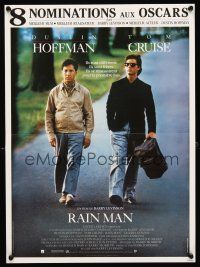 5f811 RAIN MAN French 15x21 '88 Tom Cruise & autistic Dustin Hoffman, directed by Barry Levinson!