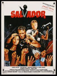 5f817 SALVADOR French 15x21 '86 James Woods, James Belushi, directed by Oliver Stone!