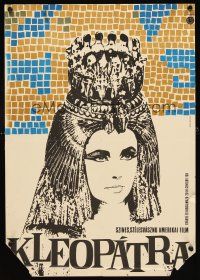 5f016 CLEOPATRA Hungarian '63 different art of pretty Elizabeth Taylor in title role!