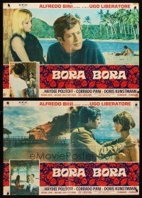 5f602 BORA BORA set of 8 Italian photobustas '68 uninhibited love is art & every woman is artist!