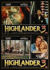 5f615 HIGHLANDER 3 set of 6 Italian photobustas '95 Christopher Lambert, Mario Van Peebles!