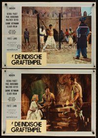 5f620 JOURNEY TO THE LOST CITY set of 10 Italian photobustas '61 Fritz Lang directed, Debra Paget!