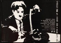5f142 100 YEARS OF THE CINEMA 27x38 Polish art exhibition '95 art of Chaplin splicing film!