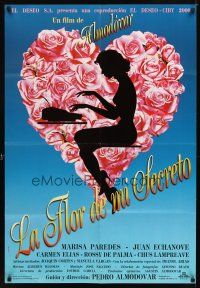 5f212 FLOWER OF MY SECRET Spanish '95 La Flor de mi secreto, Almodovar, sexy silhouette artwork!
