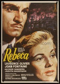 5f230 REBECCA Spanish R82 Alfred Hitchcock, art of Laurence Olivier & Joan Fontaine!