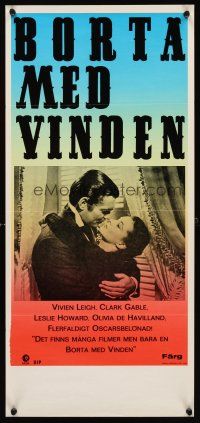 5f352 GONE WITH THE WIND Swedish stolpe R87 Clark Gable, Vivien Leigh, all-time classic!