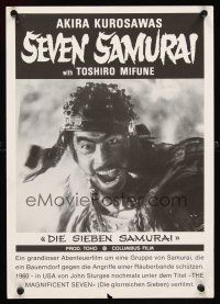 5f066 SEVEN SAMURAI Swiss '60 Akira Kurosawa's Shichinin No Samurai, Toshiro Mifune!