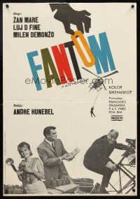 5f115 FANTOMAS Yugoslavian '64 Jean Marais, Louis De Funes, Mylene Demongeot, master thief!