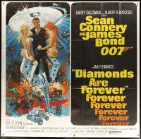 5h203 DIAMONDS ARE FOREVER int'l 6sh '71 art of Sean Connery as James Bond by Robert McGinnis!