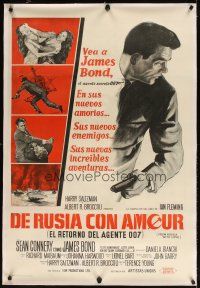 5h052 FROM RUSSIA WITH LOVE linen Argentinean '64 Sean Connery is Ian Fleming's James Bond 007!