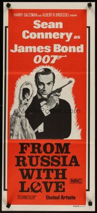 5h061 FROM RUSSIA WITH LOVE Aust daybill R70s Sean Connery is Ian Fleming's James Bond 007!