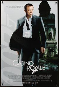 5h500 CASINO ROYALE int'l advance DS 1sh '06 cool image of Daniel Craig as James Bond!
