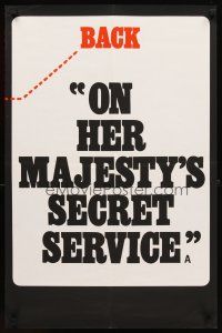 5h189 ON HER MAJESTY'S SECRET SERVICE English double crown '69 Lazenby's only appearance as Bond!