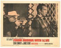 5h045 FROM RUSSIA WITH LOVE LC #6 '64 Sean Connery as James Bond, man aims rifle on his shoulder!