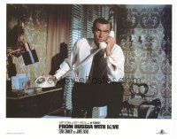 5h067 FROM RUSSIA WITH LOVE LC R84 Sean Connery as Ian Fleming's James Bond 007 on phone!