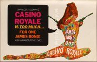 5h166 CASINO ROYALE pressbook + 2 supplements '68 all-star James Bond spy spoof, sexy art!