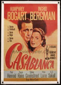 5j107 CASABLANCA linen German R88 Humphrey Bogart, Ingrid Bergman, Michael Curtiz classic!