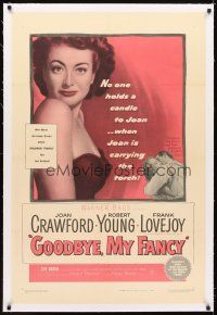 5j313 GOODBYE MY FANCY linen 1sh '51 no one holds a candle to Joan Crawford & Robert Young!