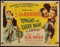 5j226 TONIGHT & EVERY NIGHT linen 1/2sh '44 sexy showgirl Rita Hayworth shows legs, plus headshot!