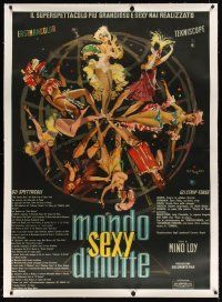 5j007 MONDO SEXUALITY linen Italian 1p '62 art of sexy girls from around the world by Manfredo!