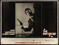 5j017 ENFORCER linen subway poster '76 photo of Clint Eastwood as Dirty Harry by Bill Gold!