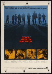 5j460 WILD BUNCH linen 1sh '69 Sam Peckinpah cowboy classic, William Holden & Ernest Borgnine