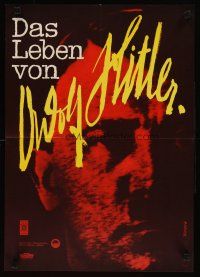 5k035 CRIMES OF ADOLF HITLER German 16x23 '61 German documentary, artwork by Hubner!