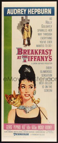 5m028 BREAKFAST AT TIFFANY'S insert '61 most classic artwork of sexy elegant Audrey Hepburn!