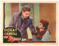 5m219 39 STEPS LC '35 Alfred Hitchcock classic, close up of Robert Donat & Lucie Mannheim!
