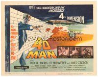 5m223 4D MAN TC '59 best special effects art of Robert Lansing walking through wall of stone!