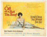 5m235 CAT ON A HOT TIN ROOF TC '58 artwork of sexy Elizabeth Taylor as Maggie the Cat!