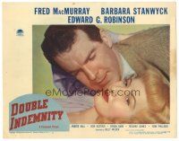 5m325 DOUBLE INDEMNITY LC #2 '44 Billy Wilder, best close up of Barbara Stanwyck & Fred MacMurray!