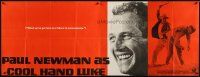 5m178 COOL HAND LUKE paper banner '67 Paul Newman with his famous smile, cool image & tagline!