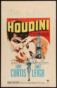 5m040 HOUDINI WC '53 Tony Curtis as the famous magician + his sexy assistant Janet Leigh!