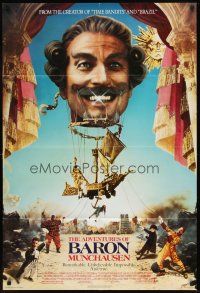 5p018 ADVENTURES OF BARON MUNCHAUSEN 1sh '89 directed by Terry Gilliam, Casaro art!