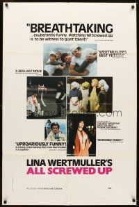 5p029 ALL SCREWED UP 1sh '76 Lina Wurtmuller's Tutto a posto e niente in ordine!