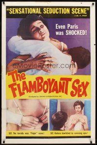 5p324 FLAMBOYANT SEX 1sh '62 see the torridly sexy finger scene, even Paris was shocked!