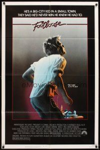 5p333 FOOTLOOSE 1sh '84 competitive dancer Kevin Bacon has the music on his side!