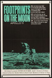 5p334 FOOTPRINTS ON THE MOON 1sh '69 the real story of the Apollo 11, cool image of moon landing!
