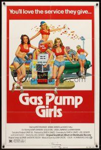 5p380 GAS PUMP GIRLS 1sh '78 you'll love the service these sexy barely dressed attendants give!