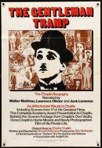 5p383 GENTLEMAN TRAMP 1sh '75 documentary about Charlie Chaplin's life & movies!