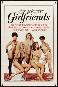 5p398 GIRLFRIENDS 1sh '83 Alex de Renzy, Ron Jeremy, sexy image of nearly naked girls!