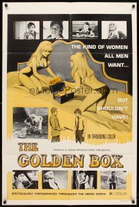 5p406 GOLDEN BOX 1sh R73 art of sexy Marsha Jordan, filmed in throbbing color!