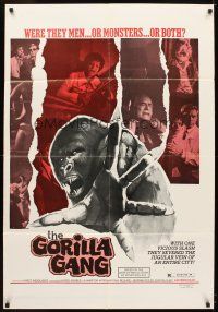 5p416 GORILLA GANG 1sh '73 Alfred Vohrer, Edgar Wallace, Der Gorilla von Soho!