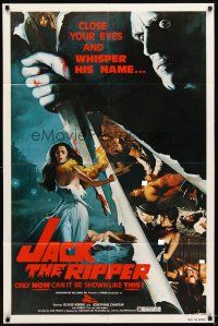 5p479 JACK THE RIPPER 1sh '79 Jess Franco, Klaus Kinski, cool sexy horror art by Copeland!