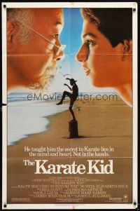 5p489 KARATE KID 1sh '84 Pat Morita, Ralph Macchio, teen martial arts classic!