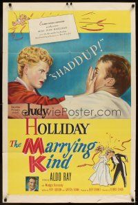 5p559 MARRYING KIND 1sh '52 the wedding bells are ringing for pretty bride Judy Holliday!